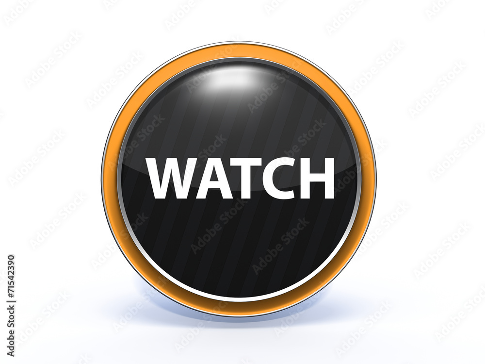 watch circular icon on white background watch circular icon on white background