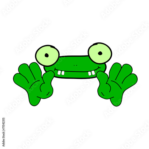 funny frog animal vector
