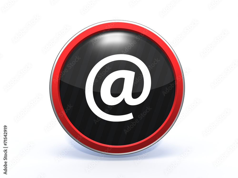 Email circular icon on white background Email circular icon on white background