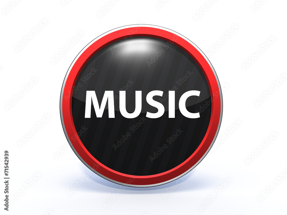 music circular icon on white background music circular icon on white background