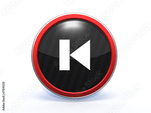 prev circular icon on white background