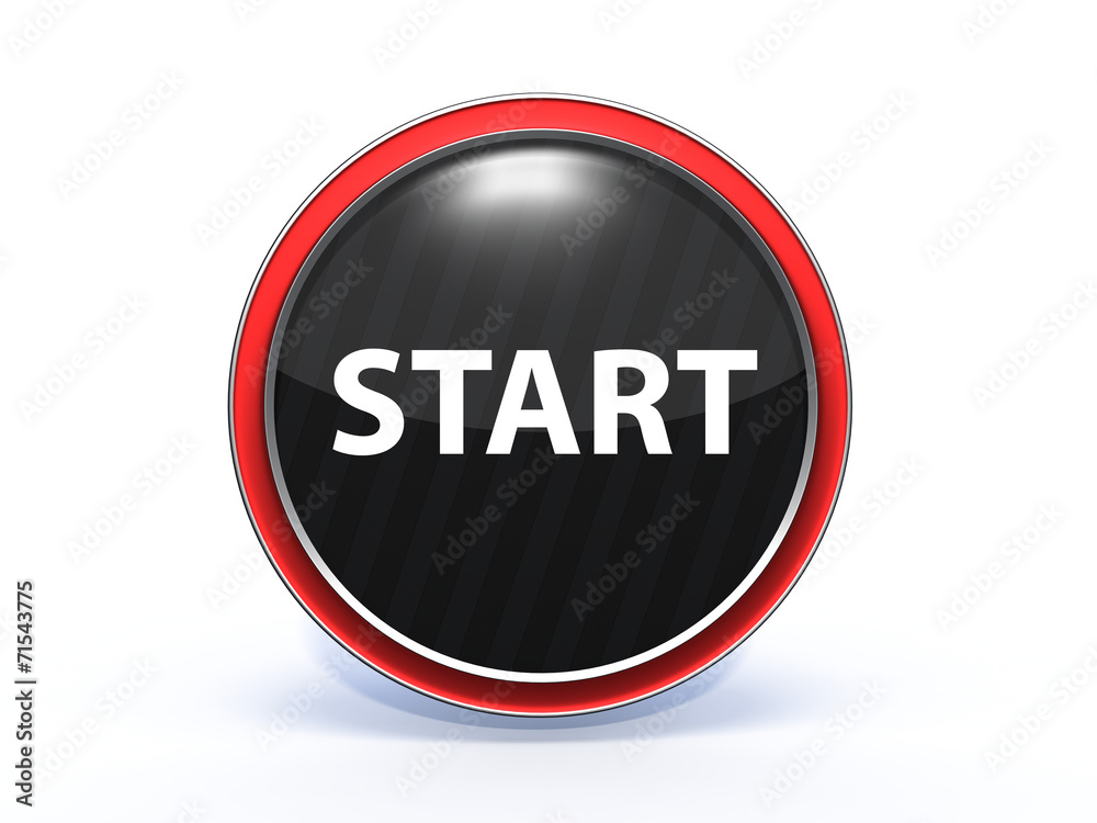 start circular icon on white background start circular icon on white background