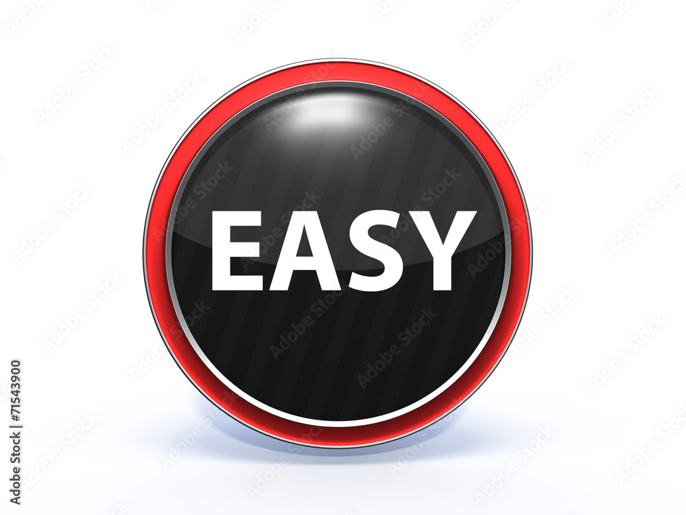 easy circular icon on white background