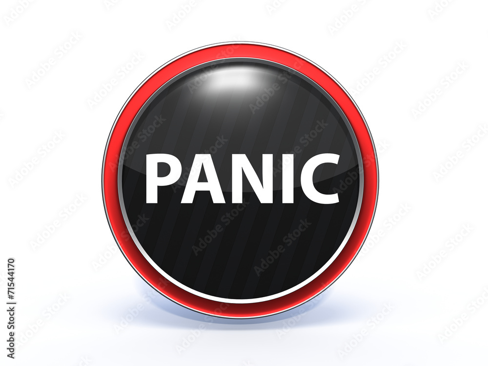 panic circular icon on white background panic circular icon on white background