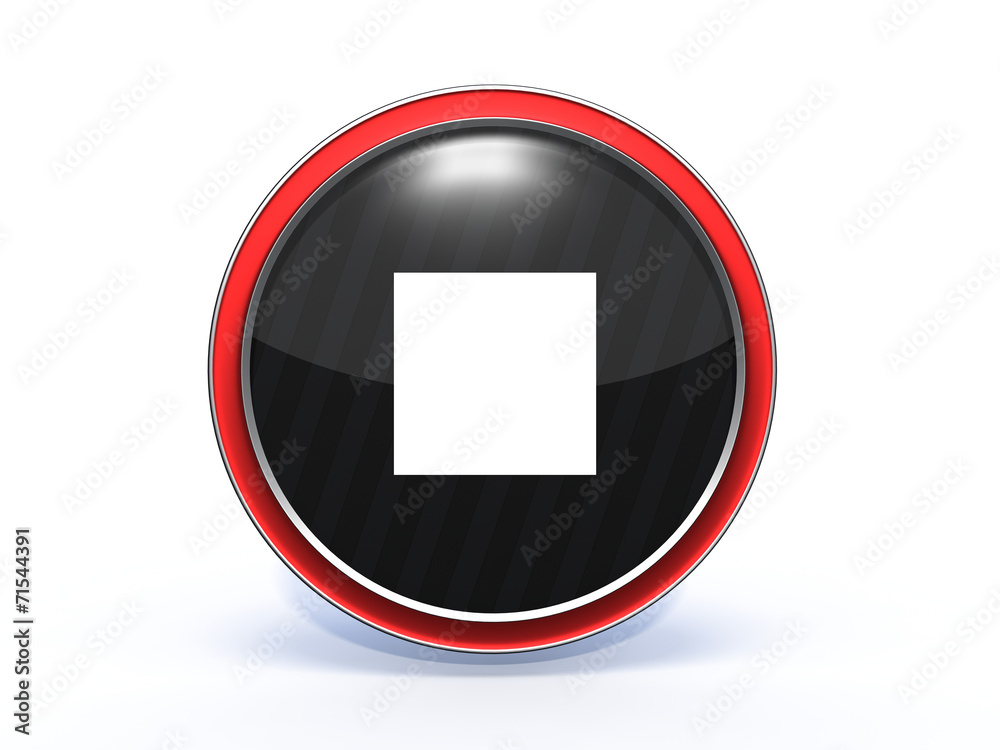 stop circular icon on white background stop circular icon on white background