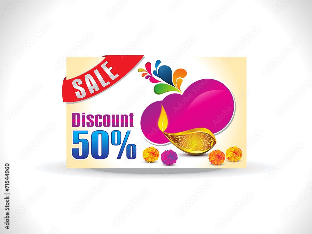 abstract golden diwali on yellow background