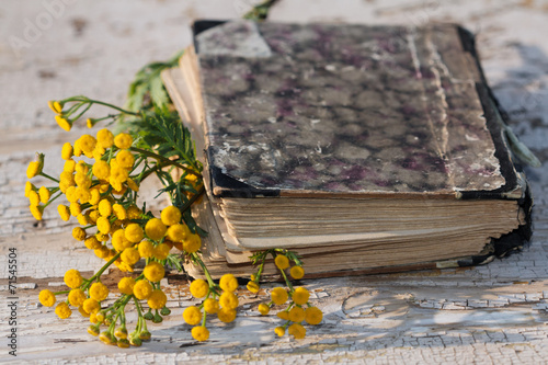 book with flower