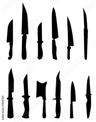 Knives Silhouette - Vector
