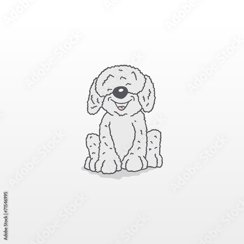 Image drawing of a shaggy puppy.