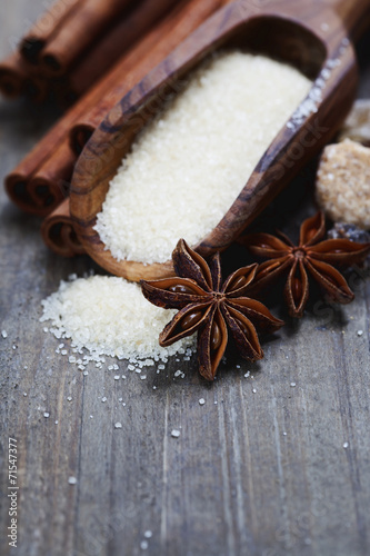 Fototapeta Naklejka Na Ścianę i Meble -  spices and brown sugar