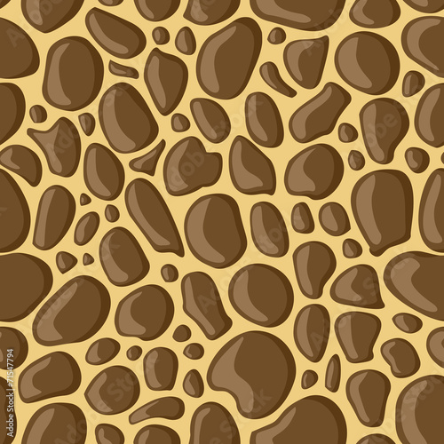 Brown stones seamless pattern