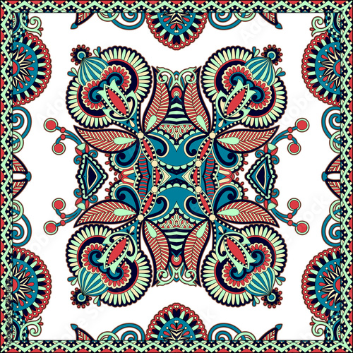 Traditional ornamental floral paisley bandanna