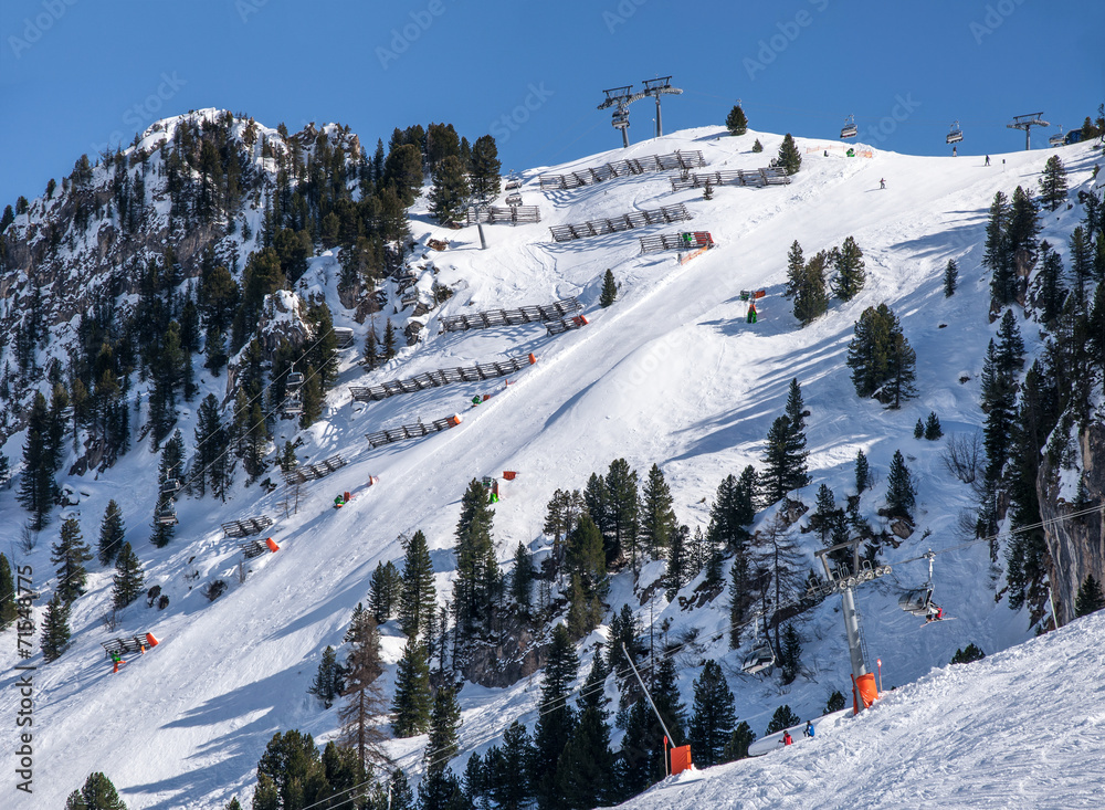 Harakiri ski piste in Mayrhofen, Austria