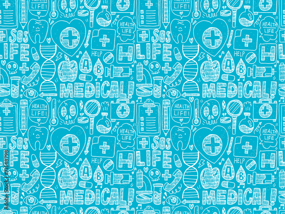 seamless doodle medical pattern seamless doodle medical pattern