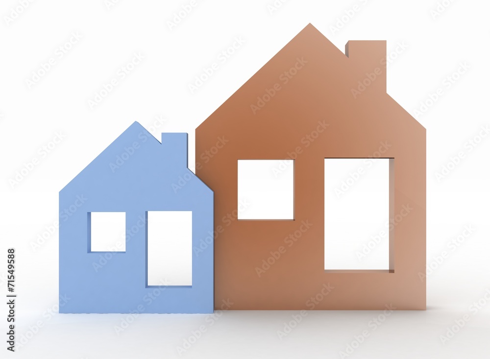 3d model house symbol set
