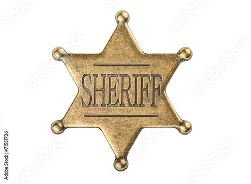 Vintage sheriff star badge photo