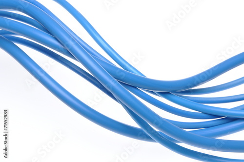 Blue electric cable used in electrical instalation