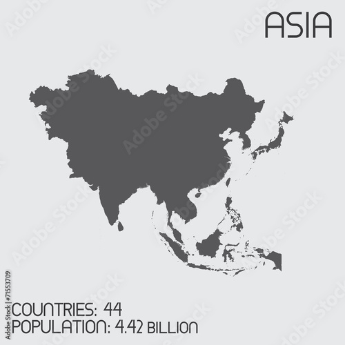 Set of Infographic Elements for the Country of Asia