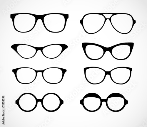 Geek glasses set vector