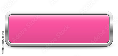 Long rectangular template - light pink metallic button