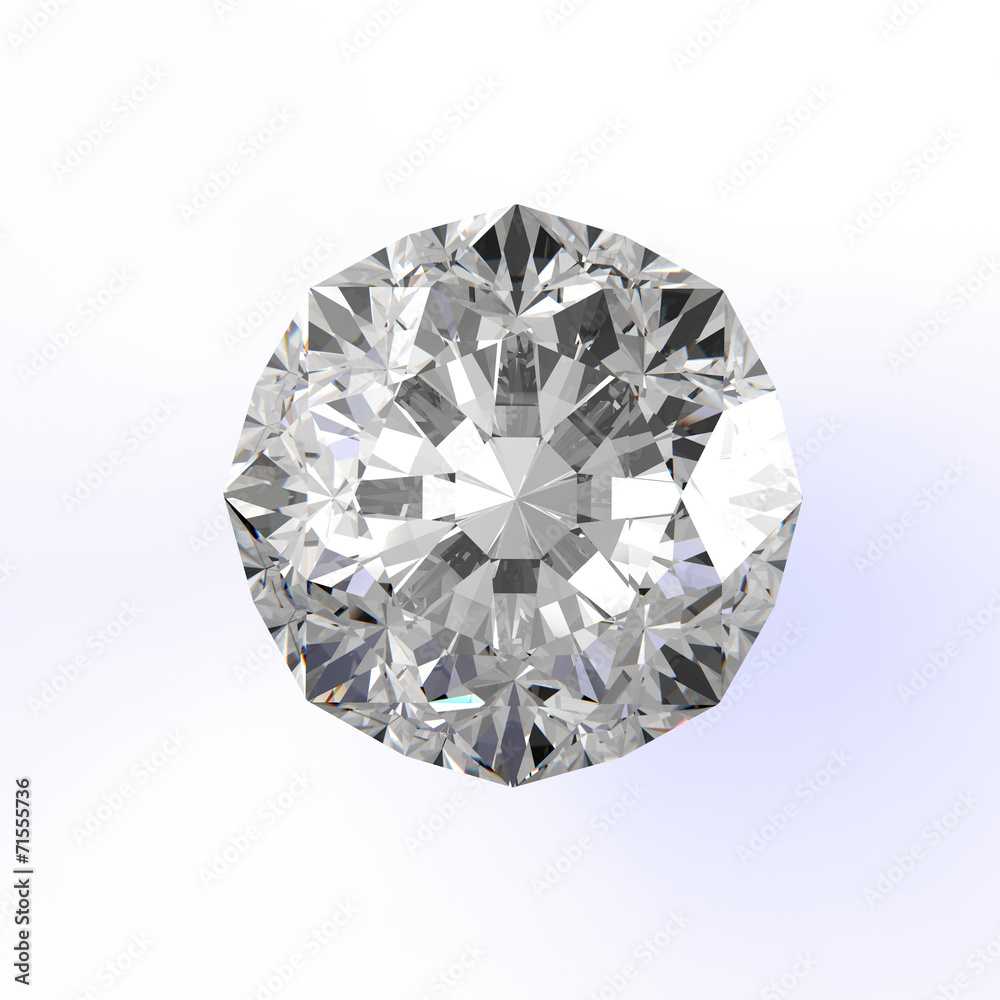 Diamonds isolated on white 3d model Diamonds isolated on white 3d model