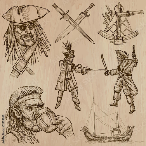 pirates (no.6) - an hand drawn vector pack