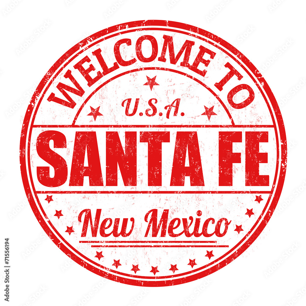 Obraz premium Welcome to Santa Fe stamp