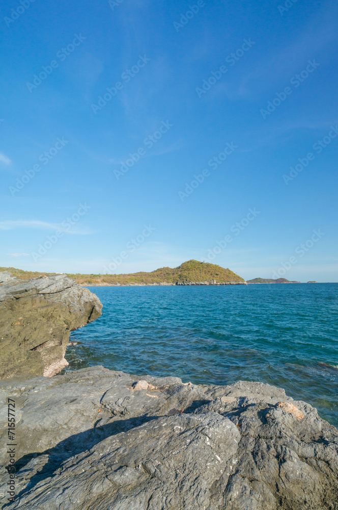 Sichang island rock cliff