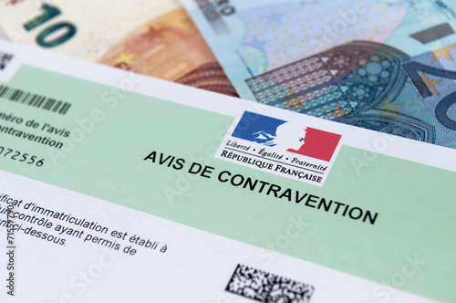 contravention argent