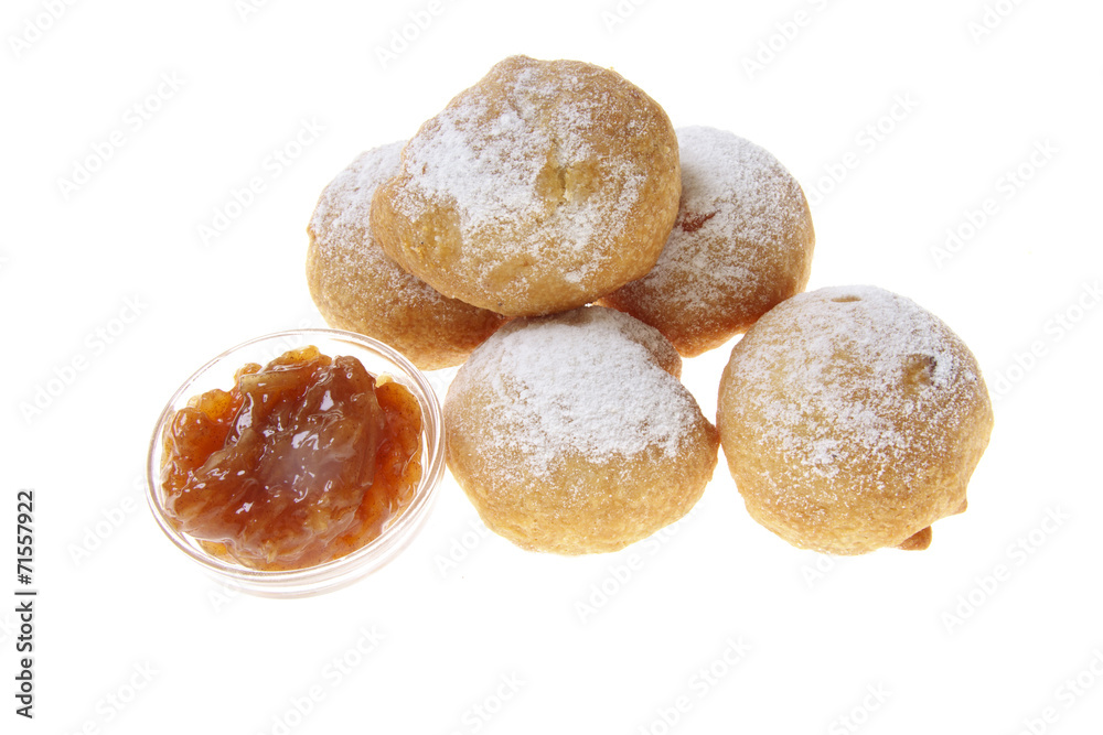 Bakery products photographed on isolated on white background