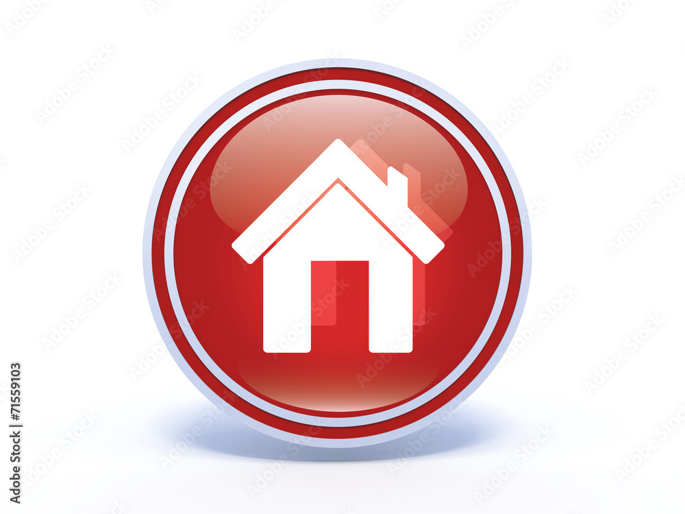 home circular icon on white background home circular icon on white background
