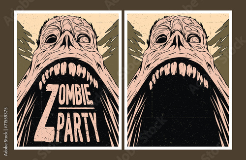 Zombie party invitation.