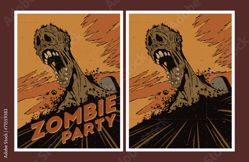 Zombie party invitation.