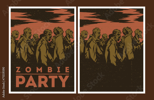 Zombie party invitation.