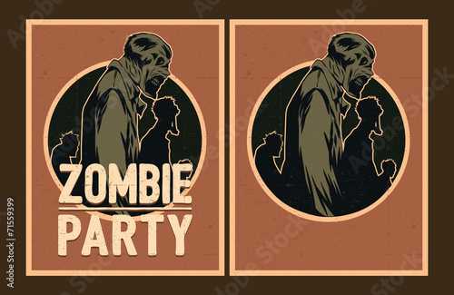 Zombie party invitation.