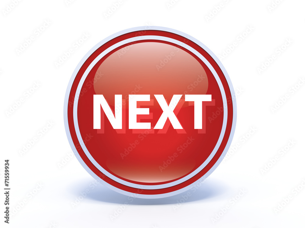 next circular icon on white background next circular icon on white background