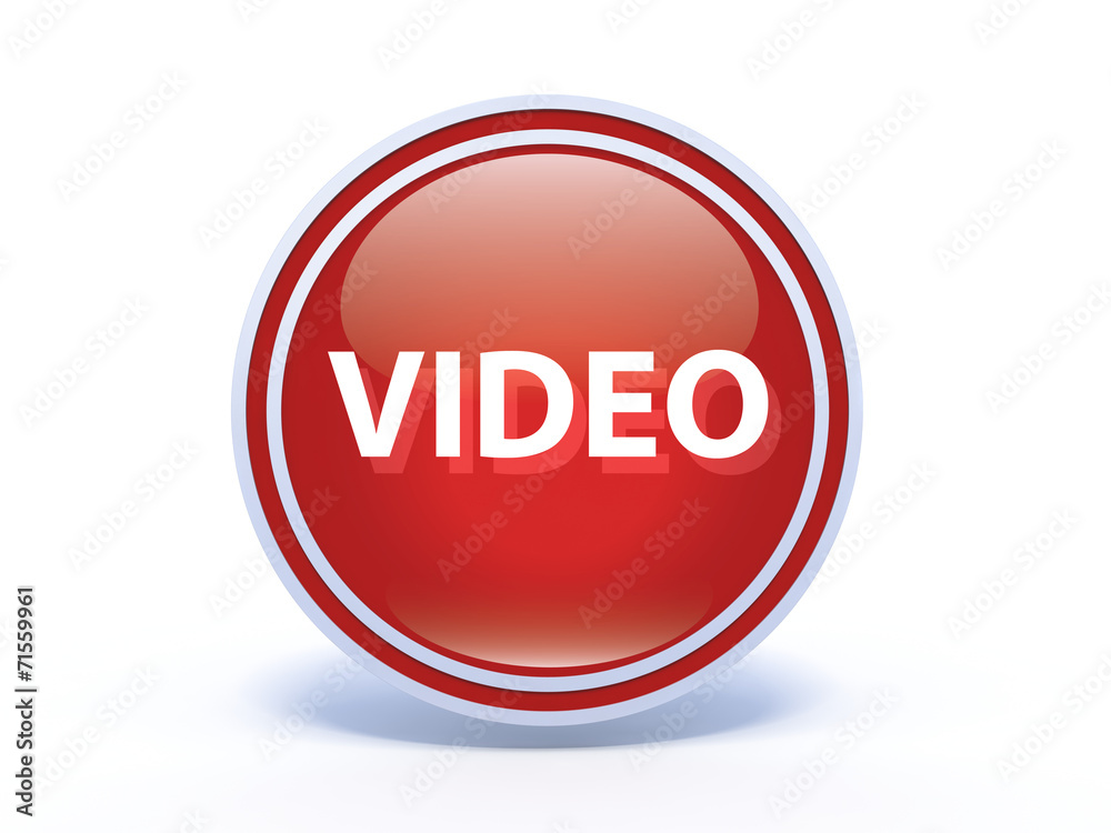 video circular icon on white background video circular icon on white background
