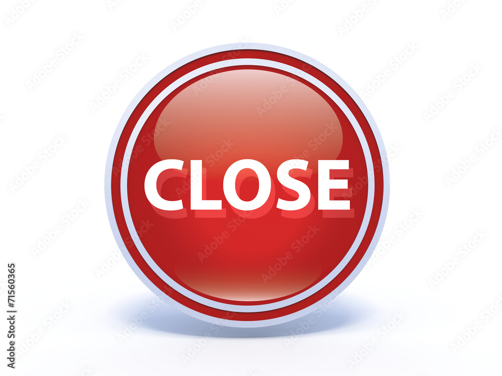 close circular icon on white background close circular icon on white background