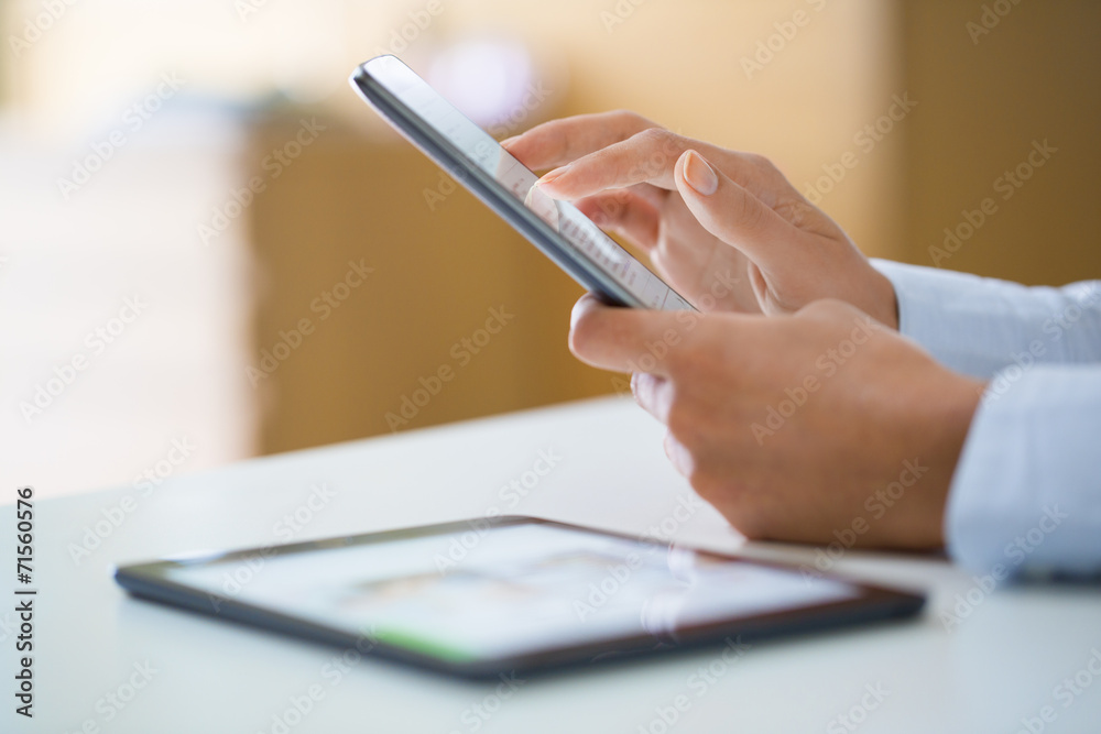 Woman using mobile phone, message sms email Woman using mobile phone, message sms email
