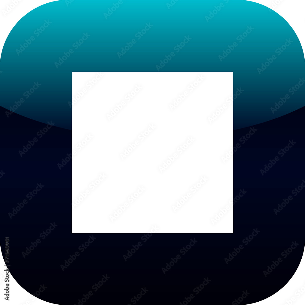 blue and white stop square icon blue and white stop square icon