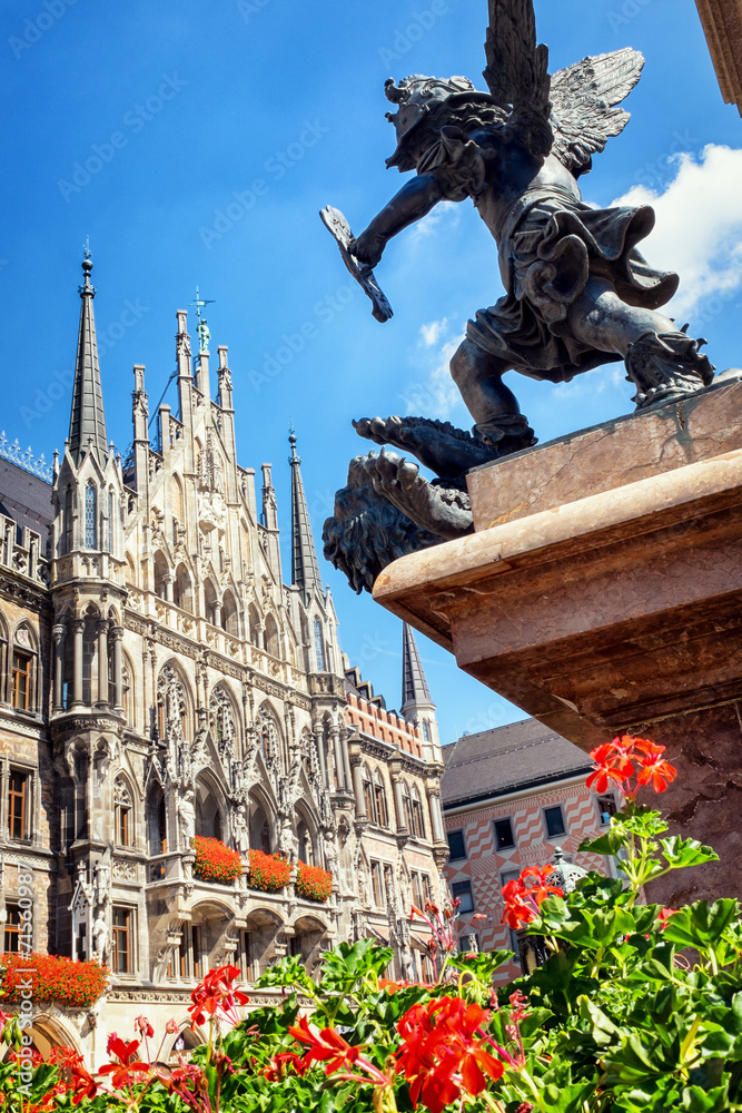 Naklejka premium munich city hall