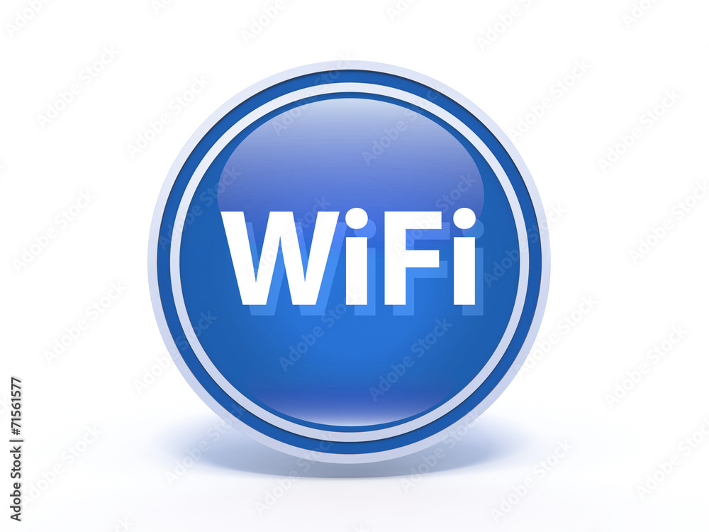 wifi circular icon on white background wifi circular icon on white background