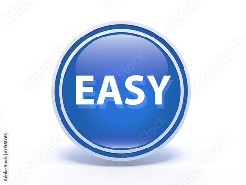 easy circular icon on white background