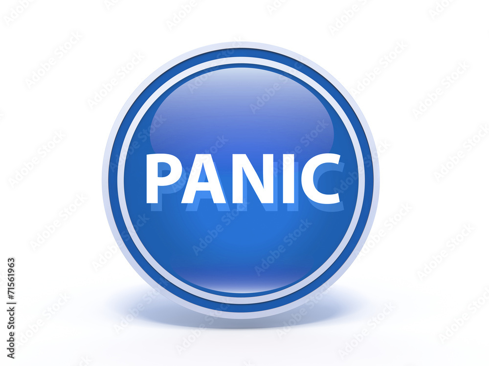 panic circular icon on white background panic circular icon on white background