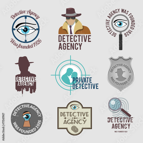 Detective label set