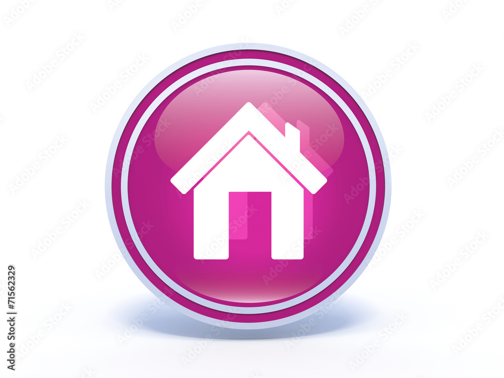 home circular icon on white background home circular icon on white background