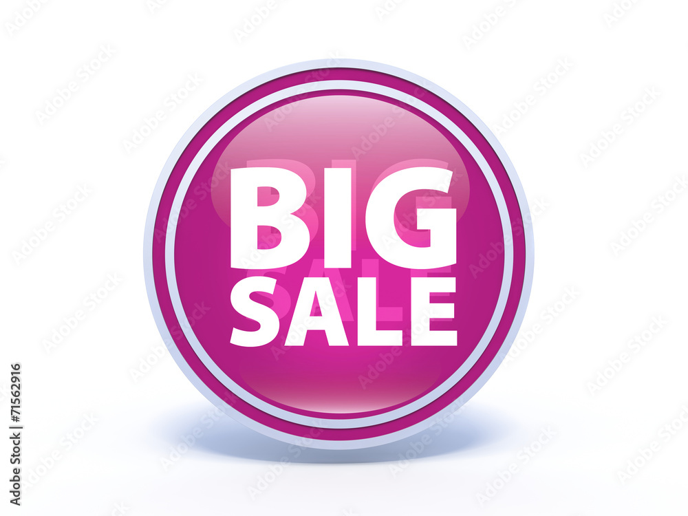 Big sale circular icon on white background Big sale circular icon on white background