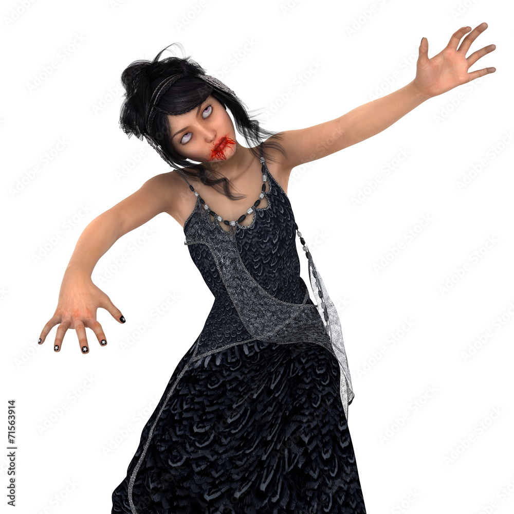 ホラーメイクアップの女性