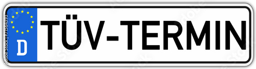 TÜV Termin Schild  #141014-svg09