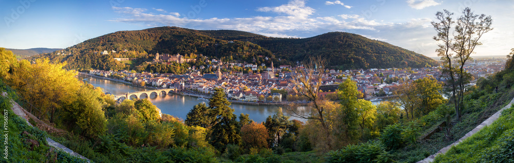Blick vom Philosophenweg in Heidelberg